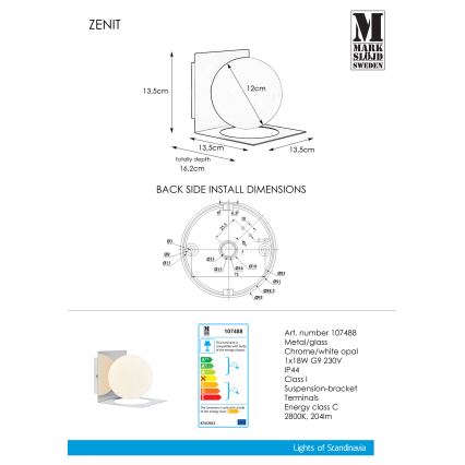 Markslöjd 107488 - Aplique de baño ZENIT 1xG9/18W/230V IP44