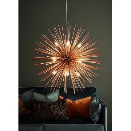 Markslöjd 107752 - Lámpara colgante SOLEIL 12xE14/20W/260V Oro rosa
