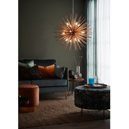 Markslöjd 107752 - Lámpara colgante SOLEIL 12xE14/20W/260V Oro rosa