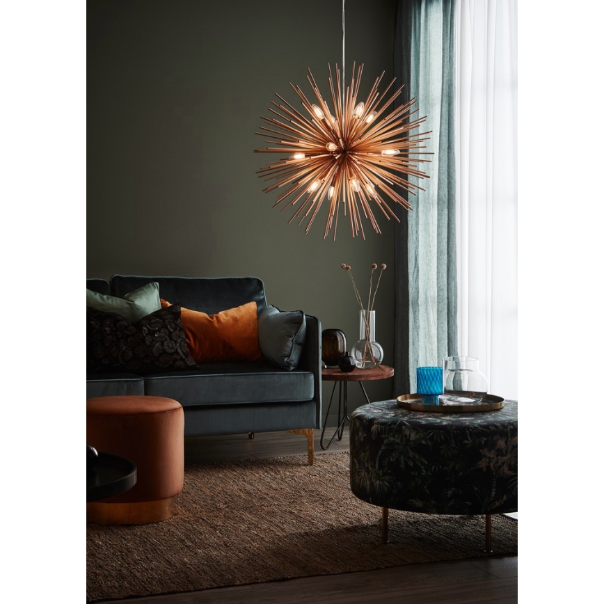 Markslöjd 107752 - Lámpara colgante SOLEIL 12xE14/20W/260V Oro rosa