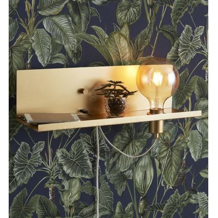 Markslöjd 107791 - Aplique regulable con USB MULTI 1xE27/60W/230V