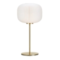 Markslöjd 107819 - Lámpara de mesa SOBER 1xE27/60W/230V blanco/bronce