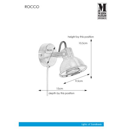 Markslöjd 107853 - Foco de pared ROCCO 1xGU10/7W/230V