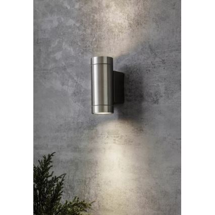 Markslöjd 107917 - Aplique exterior PIPE 2xGU10/35W/230V IP44
