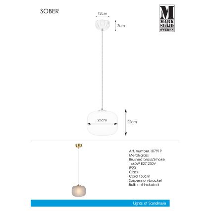 Markslöjd 107919 - Lámpara colgante SOBER 1xE27/20W/230V