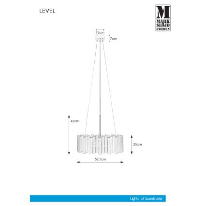 Markslöjd 107925 - Lámpara colgante LEVEL 3xE27/60W/230V