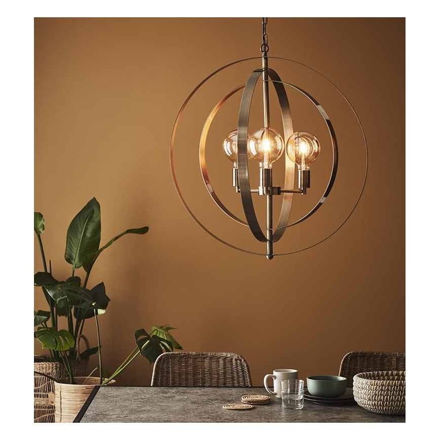 Markslöjd 107941 - Lámpara colgante con cadena ORBIT 3xE27/60W/230V