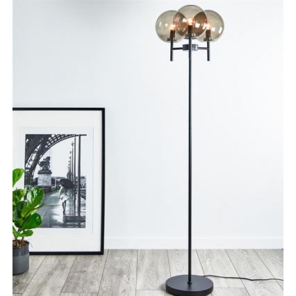 Markslöjd 107947 - Lámpara de pie CROWN 3xE14/20W/230V