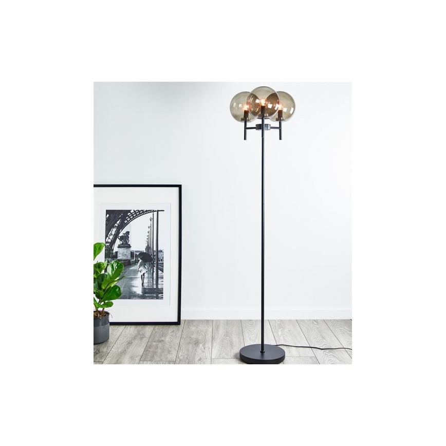 Markslöjd 107947 - Lámpara de pie CROWN 3xE14/20W/230V