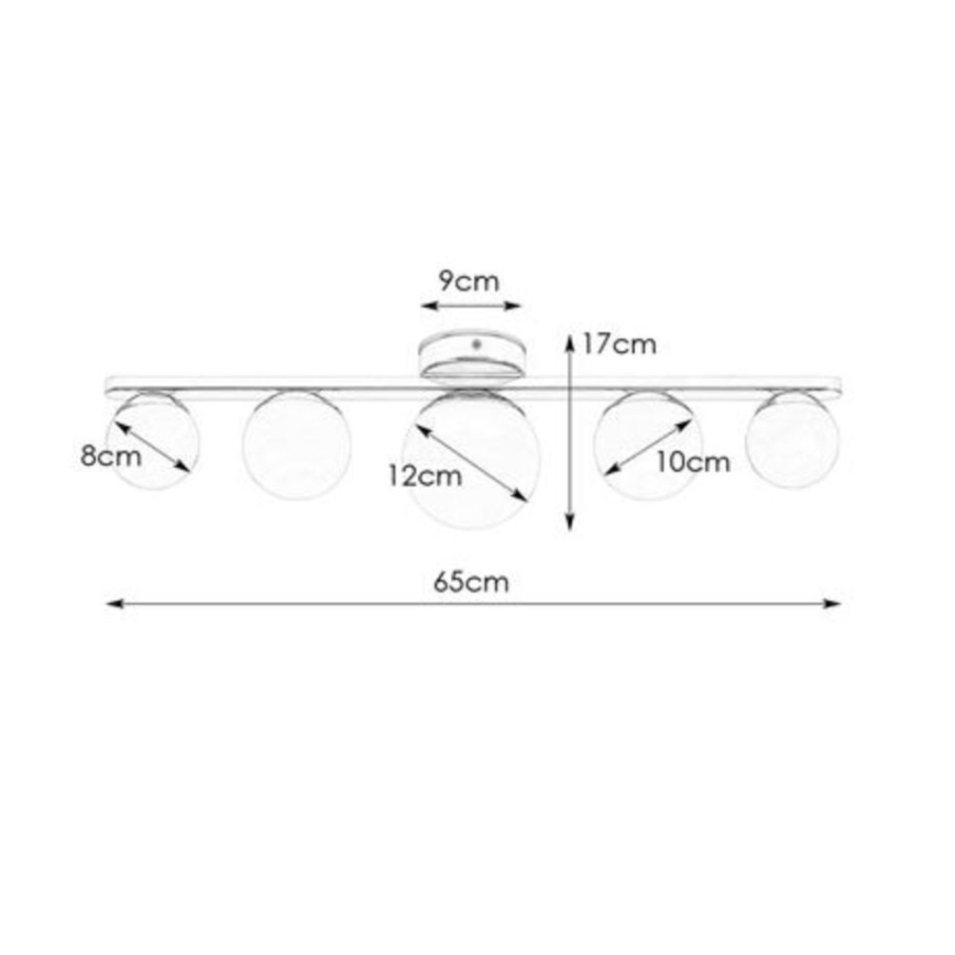 Markslöjd 108066 - Plafón para baño PURO 5xG9/20W/230V IP44