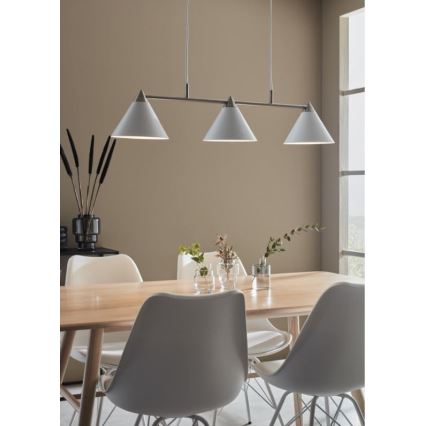 Markslöjd 108075 - Lámpara de araña de cable KLINT 3xE14/40W/230V blanco