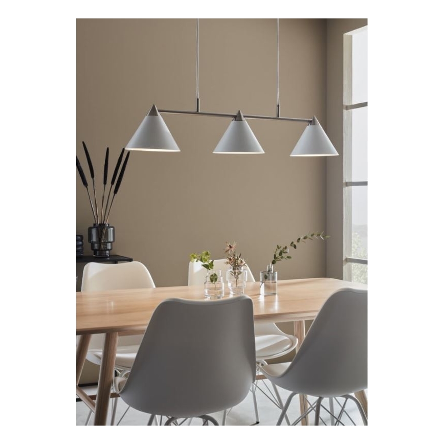 Markslöjd 108075 - Lámpara de araña de cable KLINT 3xE14/40W/230V blanco
