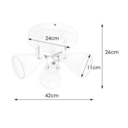 Markslöjd 108083 - Foco de techo para baño FJÄLLBACKA 3xG9/20W/230V IP44 blanco