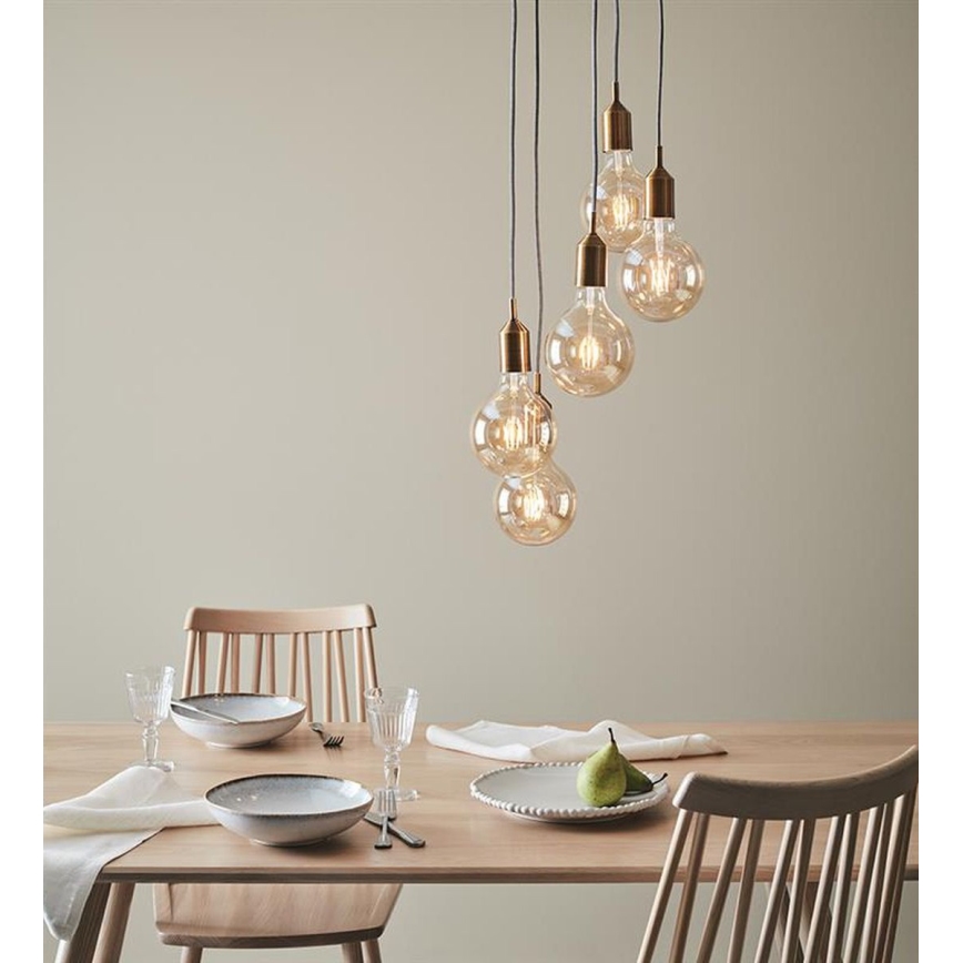 Markslöjd 108100 - Lámpara de araña de luces de cable BRONX 5xE27/60W/230V bronce