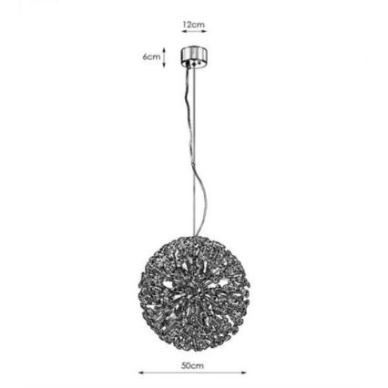 Markslöjd 108101 - Lámpara de araña de luces de cristal con cable BOLID 9xG9/20W/230V