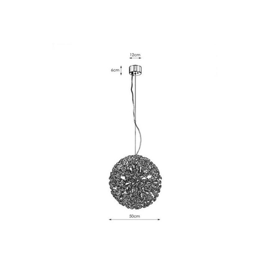 Markslöjd 108101 - Lámpara de araña de luces de cristal con cable BOLID 9xG9/20W/230V
