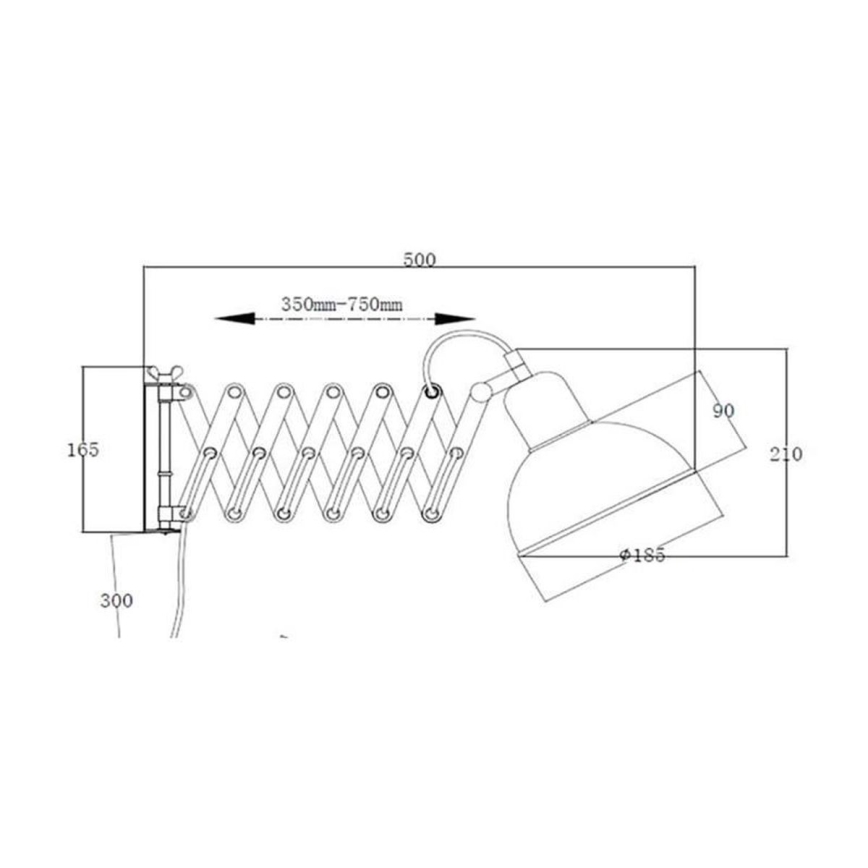 Markslöjd 108104 - Lámpara de pared RIGGS 1xE27/60W/230V cobre