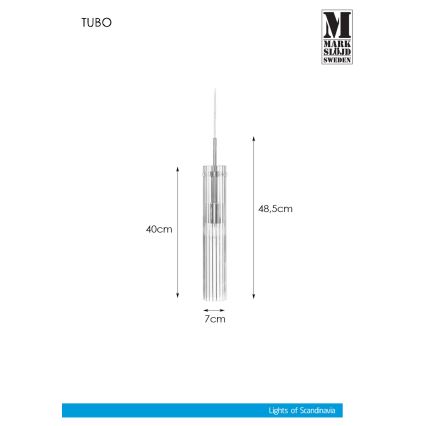 Markslöjd 108112 - Lámpara de araña con cable TUBO 1xE14/40W/230V