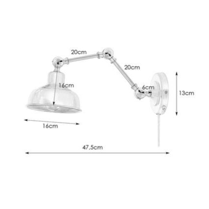 Markslöjd 108115 - Lámpara de pared GRIMSTAD 1xE27/60W/230V