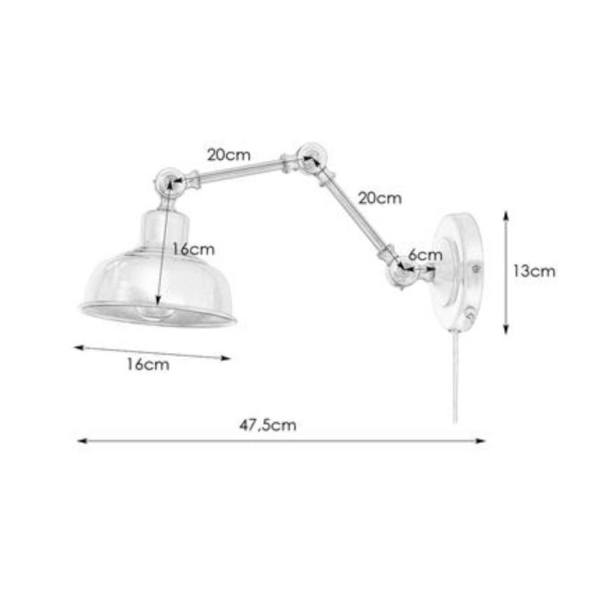 Markslöjd 108115 - Lámpara de pared GRIMSTAD 1xE27/60W/230V