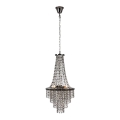 Markslöjd 108124 - Lámpara de araña de luces de cristal con cadena ALLINGTON 3xE14/25W/230V negro