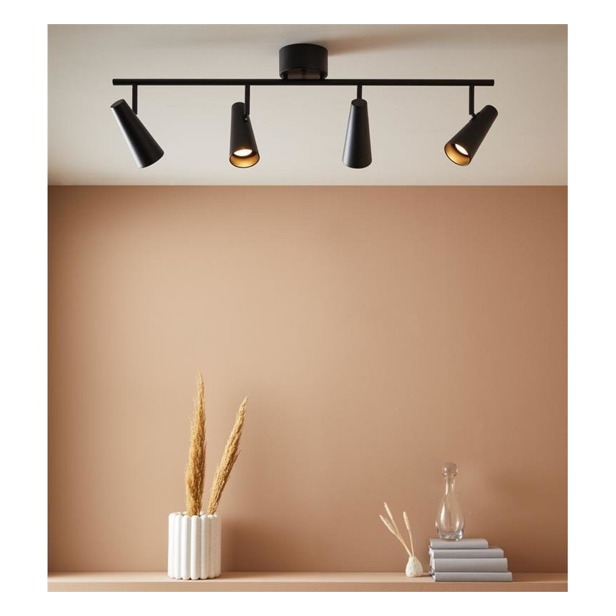 Markslöjd 108202 - Foco CREST 4xGU10/7W/230V negro