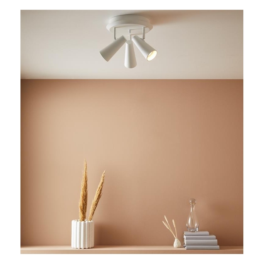 Markslöjd 108203 - Foco CREST 3xGU10/7W/230V blanco
