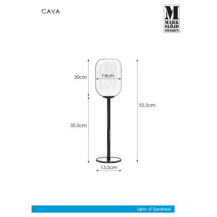 Markslöjd 108251 - Lámpara de mesa CAVA 1xE14/40W/230V dorado