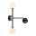 Markslöjd 108255 - Lámpara de pared BESIDE 2xG9/20W/230V + 1xGU10/7W/230V negro