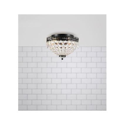 Markslöjd 108424 - Plafón JOLINE 2xE14/40W/230V negro
