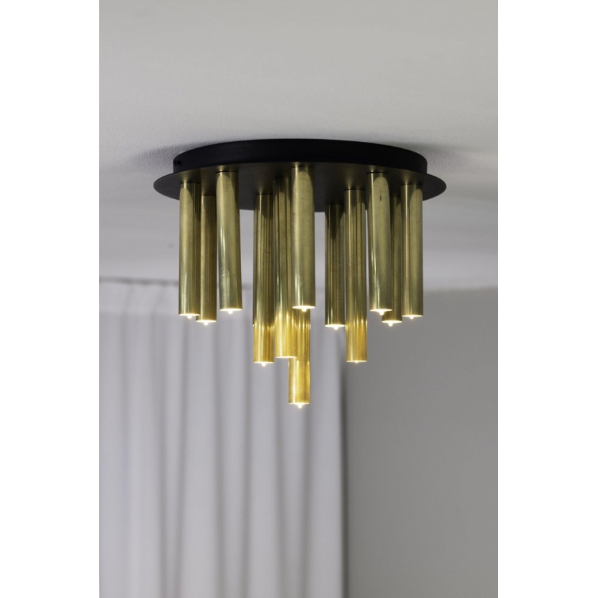 Markslöjd 108504 - Plafón GOCCE 13xG9/10W/230V dorado/negro