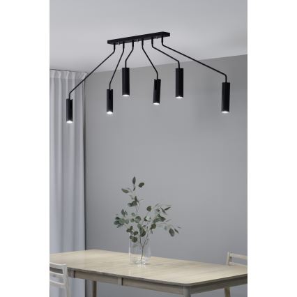 Markslöjd 108508 - Foco RAMUS 6xGU10/25W/230V negro