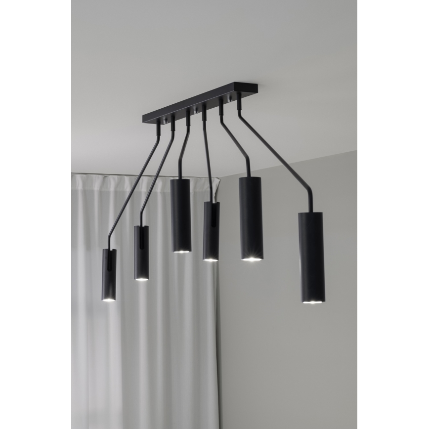 Markslöjd 108508 - Foco RAMUS 6xGU10/25W/230V negro