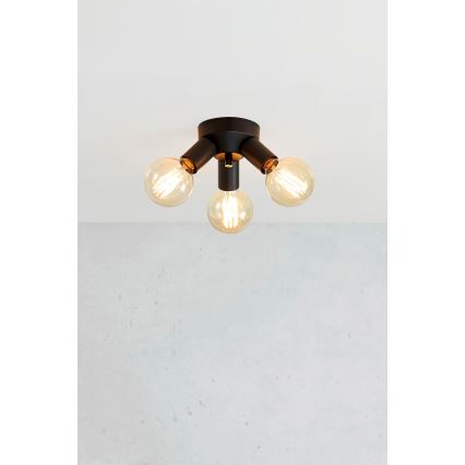Markslöjd 108549 - Plafón MAZZO 3xE27/40W/230V negro