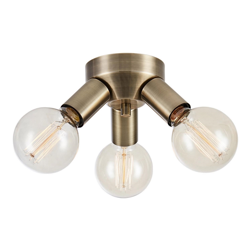Markslöjd 108550 - Plafón MAZZO 3xE27/40W/230V latón