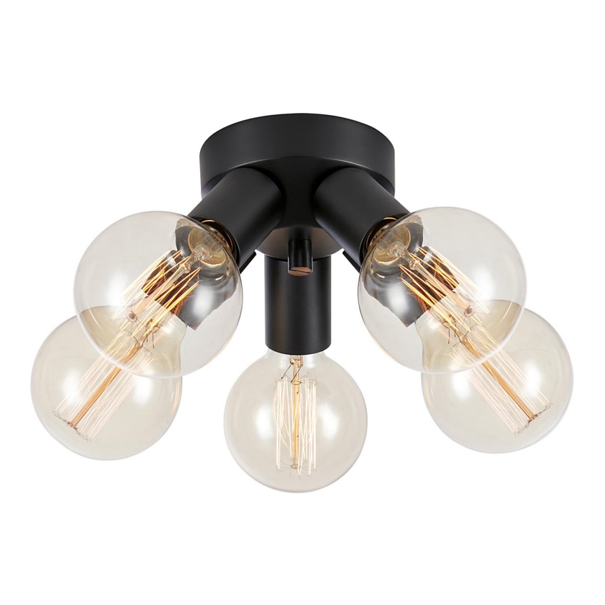 Markslöjd 108552 - Plafón MAZZO 5xE27/40W/230V negro
