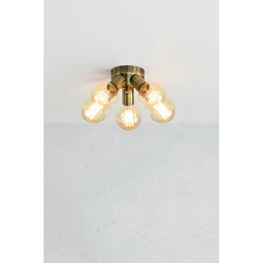 Markslöjd 108553 - Plafón MAZZO 5xE27/40W/230V latón