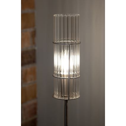 Markslöjd 108557 - Lámpara de mesa TUBO 1xE14/40W/230V 50 cm cromo brillante/transparente