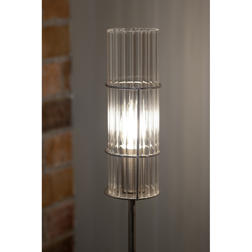 Markslöjd 108557 - Lámpara de mesa TUBO 1xE14/40W/230V 50 cm cromo brillante/transparente
