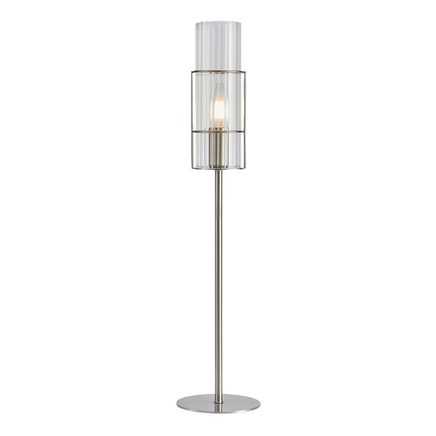 Markslöjd 108558 - Lámpara de mesa TUBO 1xE14/40W/230V 65 cm cromo brillante/transparente