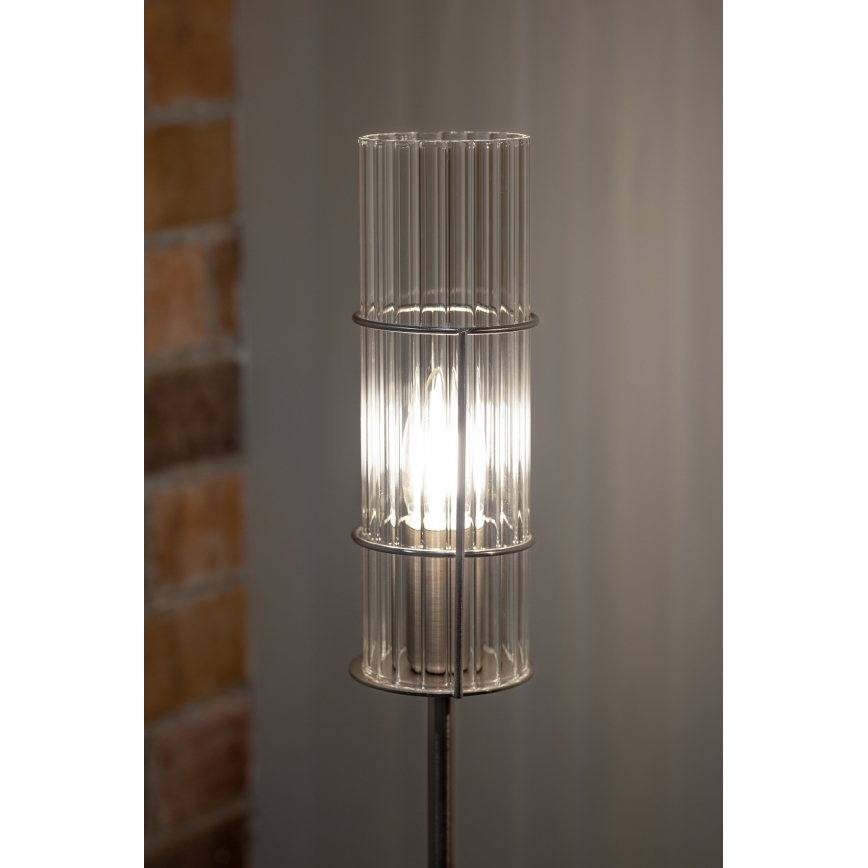 Markslöjd 108558 - Lámpara de mesa TUBO 1xE14/40W/230V 65 cm cromo brillante/transparente