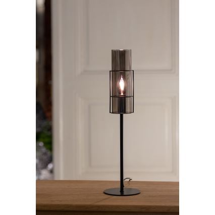 Markslöjd 108559 - Lámpara de mesa TUBO 1xE14/40W/230V 50 cm negro
