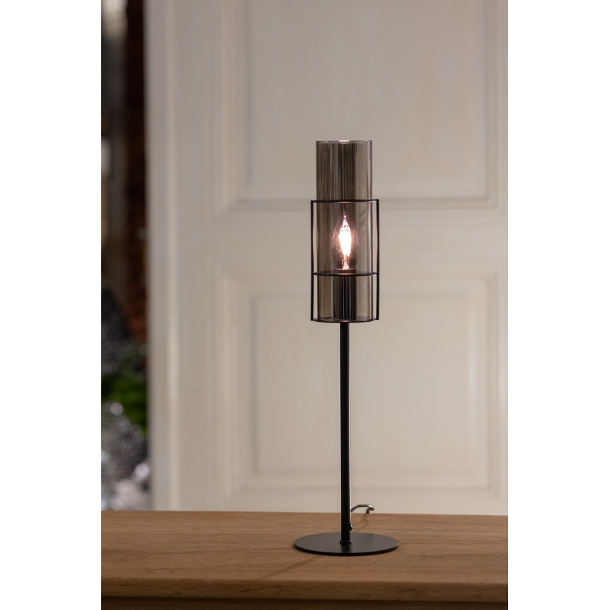 Markslöjd 108559 - Lámpara de mesa TUBO 1xE14/40W/230V 50 cm negro
