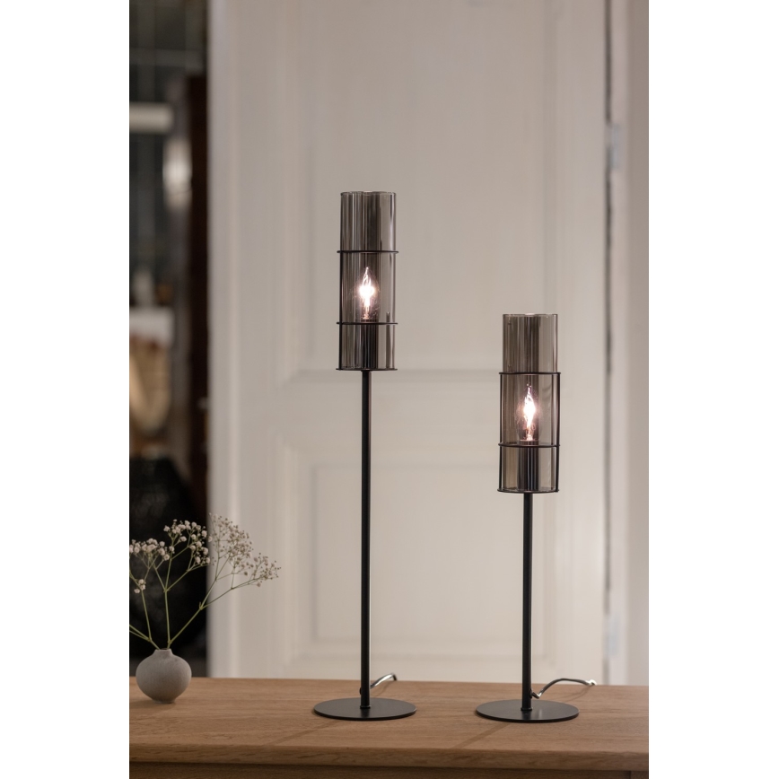 Markslöjd 108559 - Lámpara de mesa TUBO 1xE14/40W/230V 50 cm negro