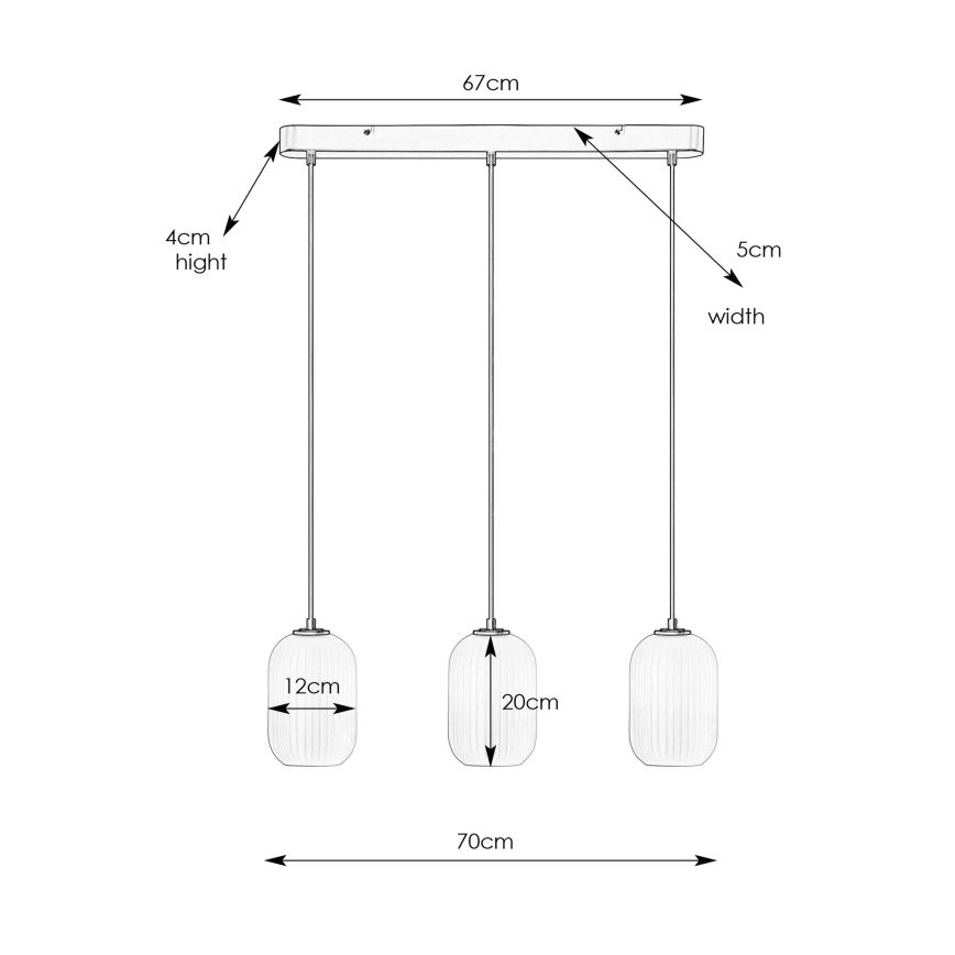 Markslöjd 108563 - Lámpara colgante CAVA 3xE14/40W/230V