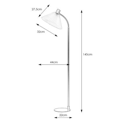 Markslöjd 108569 - Lámpara de pie MIRA 1xE27/40W/230V dorado