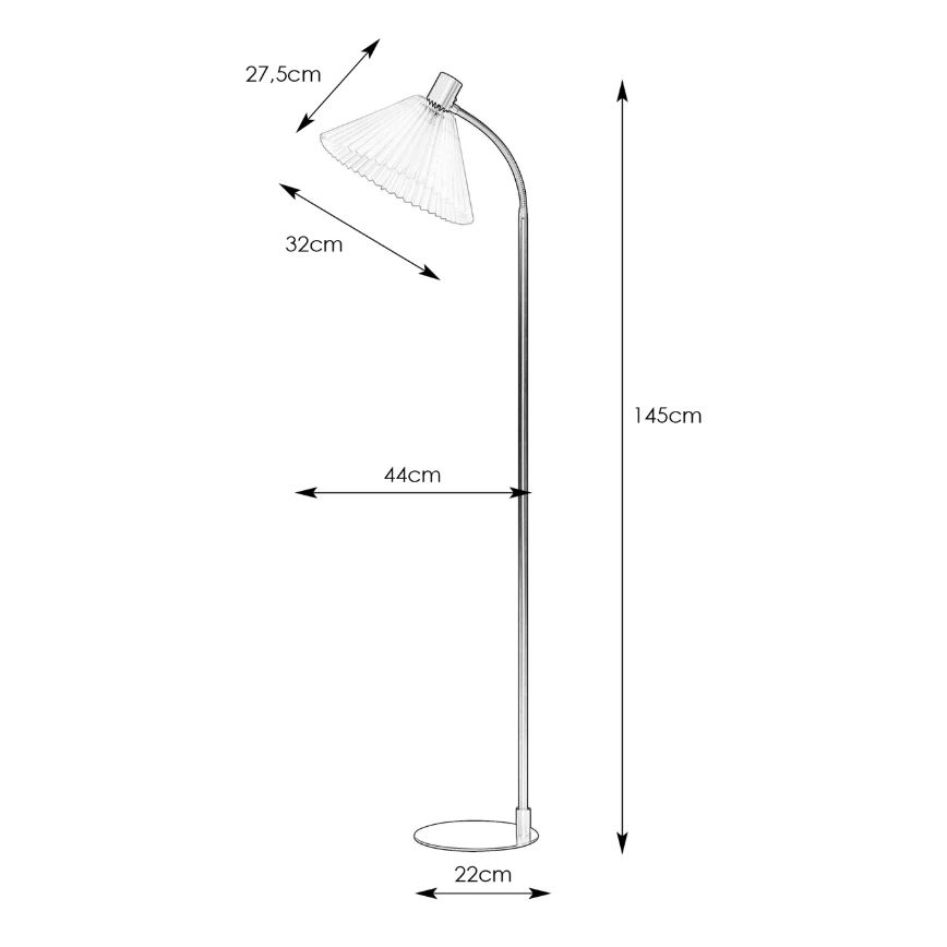 Markslöjd 108569 - Lámpara de pie MIRA 1xE27/40W/230V dorado