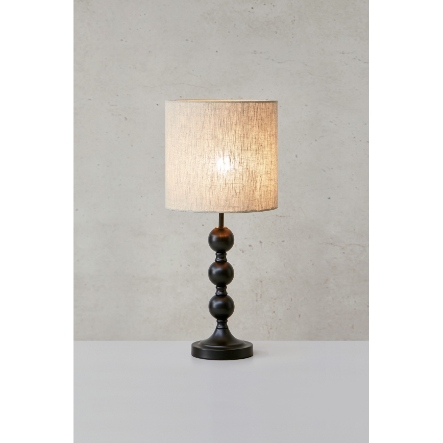 Markslöjd 108575 - Lámpara de mesa OCTO 1xE27/40W/230V beige/negro