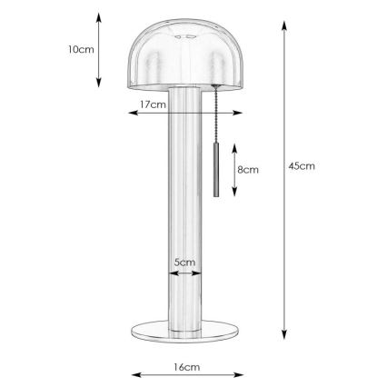 Markslöjd 108576 - Lámpara de mesa COSTA 2xG9/18W/230V negro/dorado