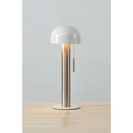Markslöjd 108577 - Lámpara de mesa COSTA 2xG9/18W/230V blanco/cromo mate